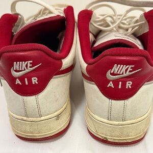 Nike Air Red and White Low-Tops